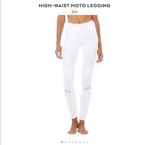 Alo white motto leggings